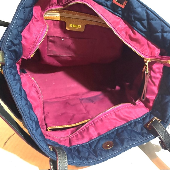 MZ Wallace navy blue nlyon satchel handbag - Picture 14 of 14